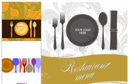 餐厅菜单模板矢量素材图片