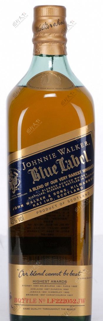 蓝牌威士忌图片