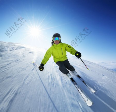 滑雪冰图片
