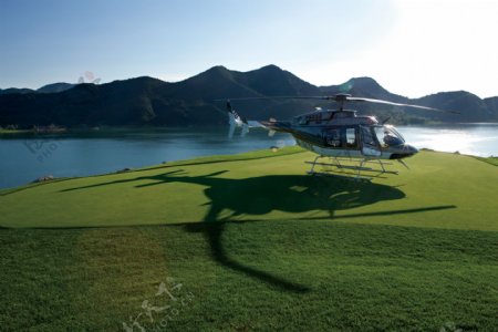 金海湖直升飞机图片