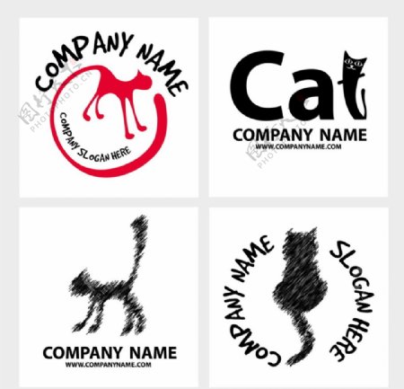 猫咪标志设计图片