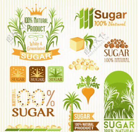 糖类标签图片