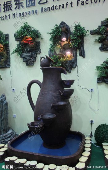 艺术石雕茶壶图片