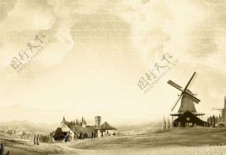 怀旧荷兰风景图片