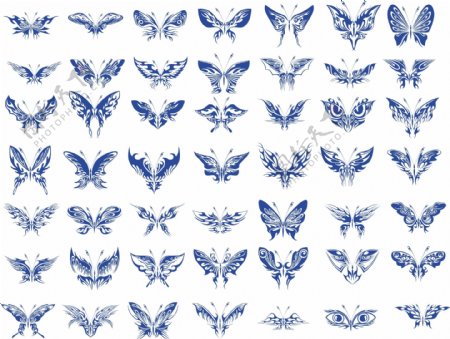 49个蝴蝶纹饰图片
