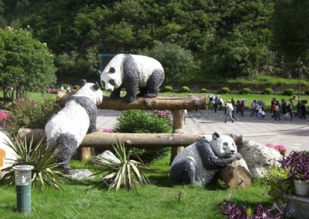 熊猫塑像图片