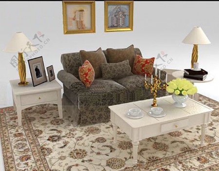 精致欧式家具美克美家沙发茶几组合图片