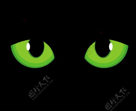 一对绿色猫眼图片