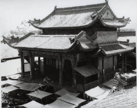 西安城隍庙戏楼图片