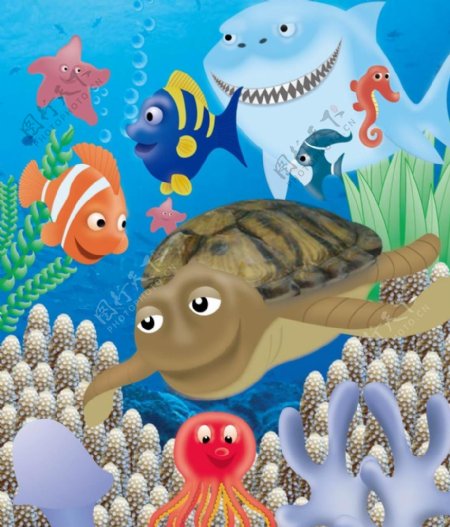 海底生物图图片