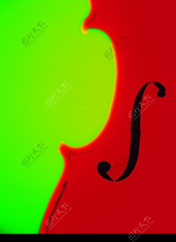 红绿对比小提琴图片