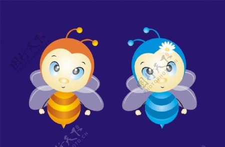小蜜蜂矢量图图片