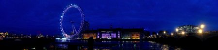 伦敦眼城市夜景图片