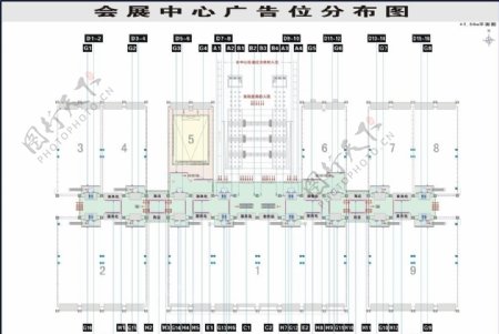 深圳会展中心广告吊点分布图图片