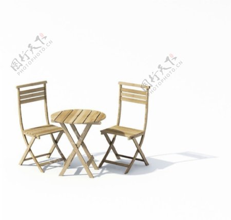 木质桌椅板凳模型图片