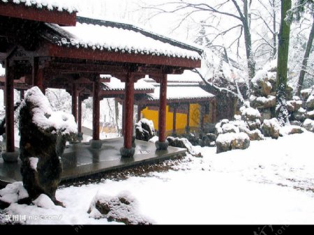 永福寺雪景图片