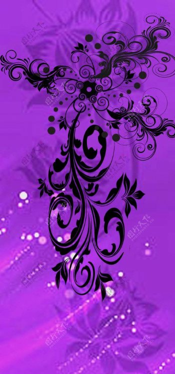 紫底花纹图片
