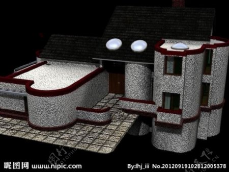 异形别墅模型图片