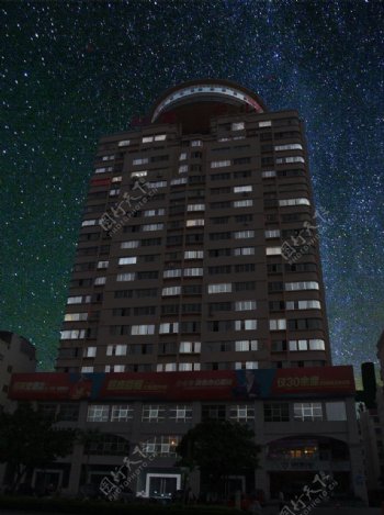贵港财富大厦夜景图图片