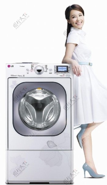 LG全自动滚筒式洗衣机图片