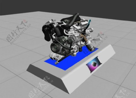 车展引擎3D展示模型图片