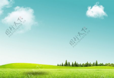 绿色天空背景图片