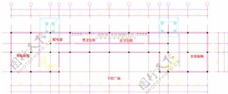 公园景观半地下化妆间平面图图片