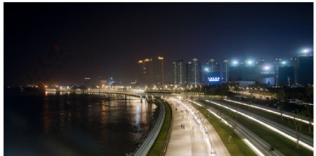 滨江夜景图片