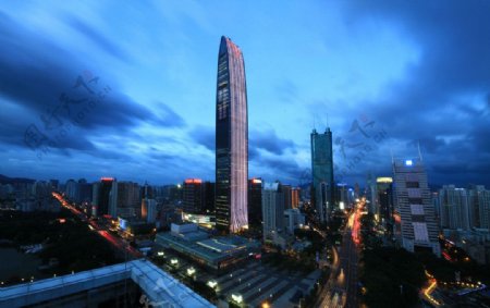 京基100夜景图片