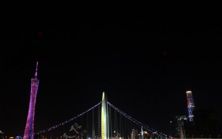 珠江夜景图图片