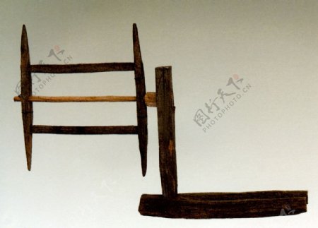中华传统工具青稞架图片