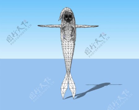 小美人鱼3D模型图片