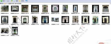 法国建筑装饰门窗风格3D模型图片