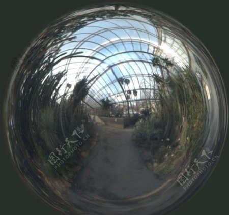 高清园林HDR反射球用于3D场景反射图片