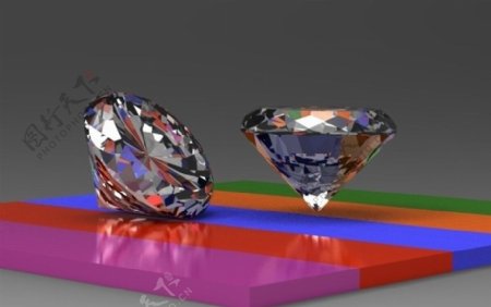 钻石3D模型图片