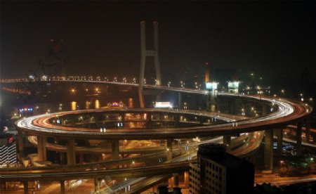 上海南浦大桥夜景图片