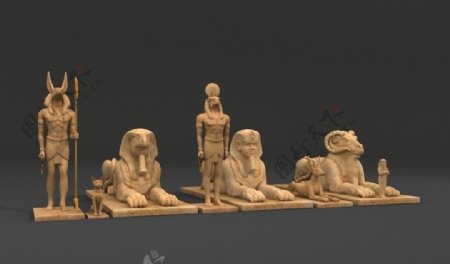 埃及神像3D模型图片