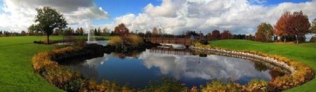 英国牛津郡公园初秋图片