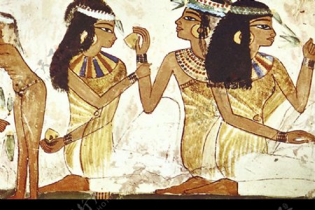 埃及壁画侍女图片