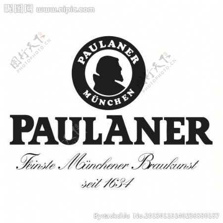 Paulaner德国柏龙宝莱纳黑白logo图片
