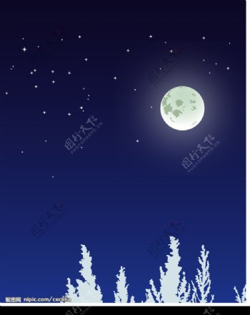 中秋月夜图片