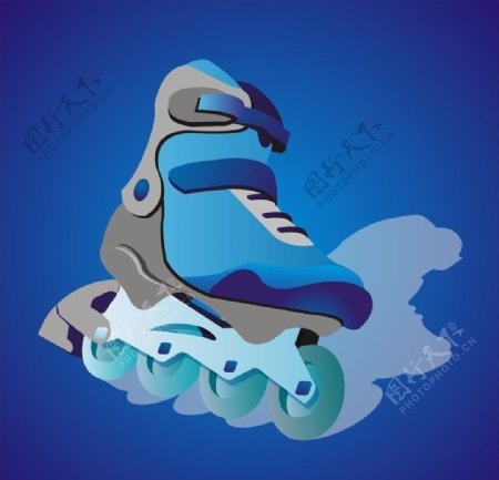 溜冰鞋矢量图片