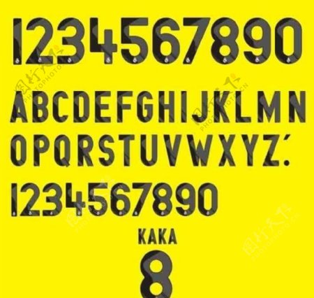 皇马足球队的号码字和人名字体图片