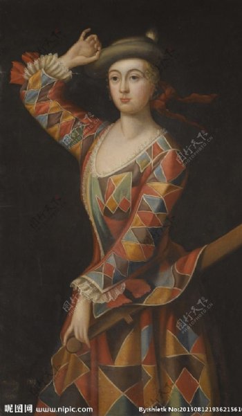 油画贵族女子图片