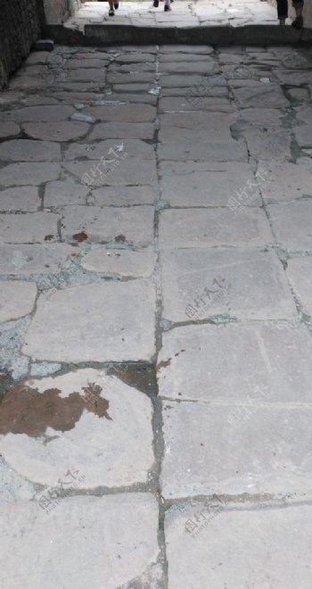 斑驳的石头路面图片