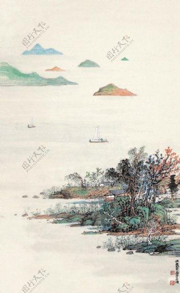 太湖帆影图片