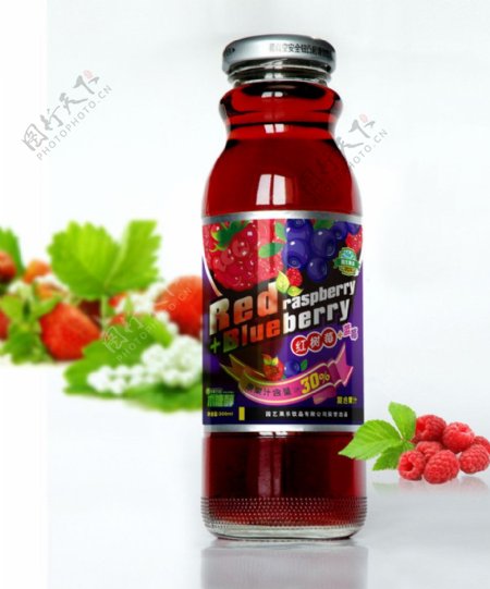 红树莓饮料瓶效果图图片