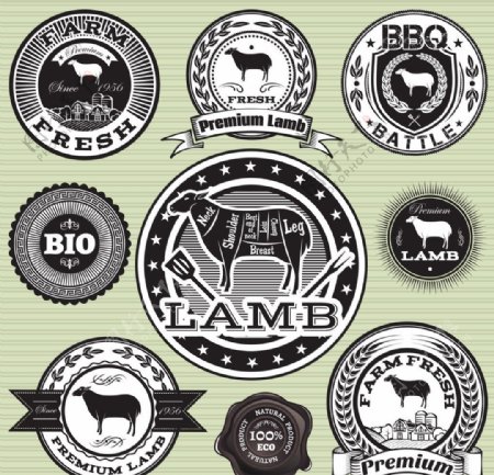 食品肉标签图片