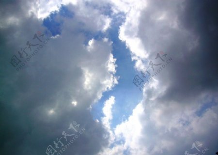 透过云层的阳光图片