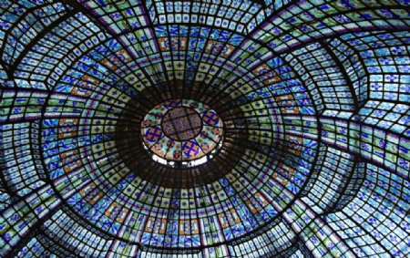巴黎圣母院彩色玻璃图片